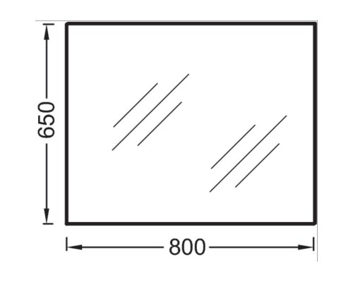 Зеркало без подсветки 80 см Jacob Delafon Ola EB1098-RU