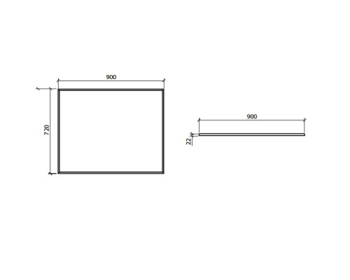 Зеркало без подсветки 90x72 см BelBagno SPC-90-72