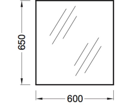 Зеркало без подсветки 60x65 см Jacob Delafon Odeon Up EB1080-NF