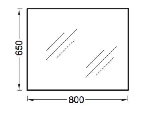 Зеркало без подсветки 80x65 см Jacob Delafon Ola EB1098-NF