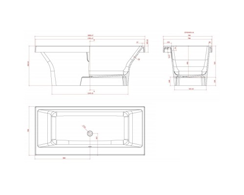 Ванна из литого мрамора 180x80 см Astra-Form Капри 01010034