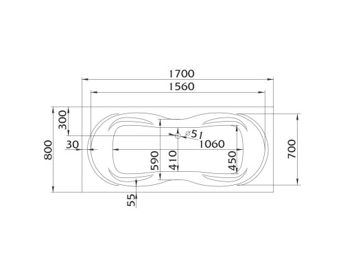 Акриловая ванна 170x80 см 1Marka Dinamika 01ди1780