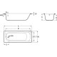 Стальная ванна 100x70 см  Roca Contesa 212D07001