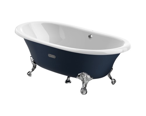 Чугунная ванна 170x85 см с противоскользящим покрытием Roca Newcast Navy Blue 233650004