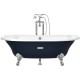 Чугунная ванна 170x85 см с противоскользящим покрытием Roca Newcast Navy Blue 233650004