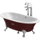 Чугунная ванна 170x85 см с противоскользящим покрытием Roca Newcast Bordeaux 233650003