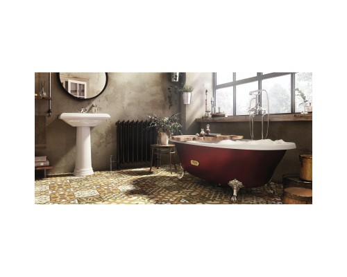 Чугунная ванна 170x85 см с противоскользящим покрытием Roca Newcast Bordeaux 233650003