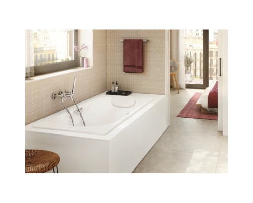 Чугунная ванна 160x70 см с противоскользящим покрытием Roca Malibu 2334G0000