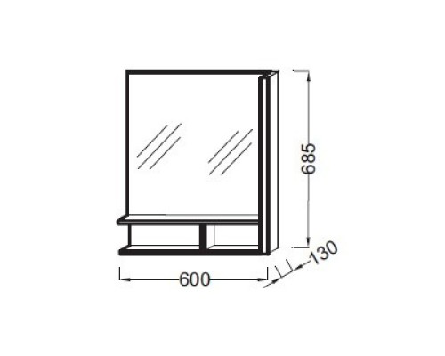 Зеркало 60x68,5 см Jacob Delafon Terrace EB1180G-NF