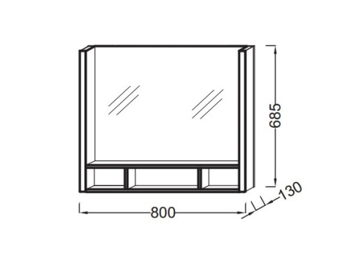 Зеркало 80x68,5 см Jacob Delafon Terrace EB1181-NF