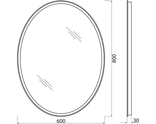 Зеркало 60x80 см BelBagno SPC-VST-600-800-LED-BTN