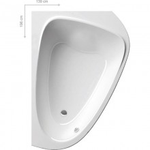 Акриловая асимметричная ванна LoveStory II PU Plus P белая Ravak C781000000