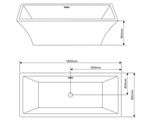 Акриловая ванна 180x80 см Grossman GR-1901