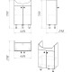 Тумба белый глянец 48,4 см Grossman Крит-Эко 105005