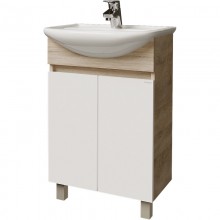 Тумба дуб сонома/белый глянец 51 см Grossman Поло 105501