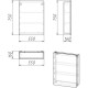 Зеркальный шкаф 55x75 см бетон пайн Grossman Талис 206006