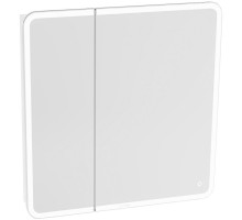 Зеркальный шкаф 80x80 см белый глянец Grossman Адель 208004