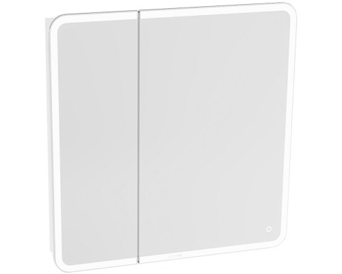 Зеркальный шкаф 80x80 см белый глянец Grossman Адель 208004