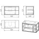Комплект мебели дуб веллингтон/черный 90 см Grossman Лофт 109001 + GR4042BW + 209001