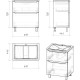 Тумба с раковиной белый глянец 70 см Grossman Адель 107005 + 4627173210232