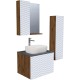Комплект мебели дуб веллингтон/белый матовый 65 см Grossman Альба 106503 + GR-3020 + 206501