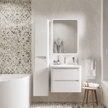 Комплект мебели белый глянец 60 см Grossman Адель 106006 + 4627173210225 + 206004