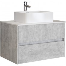 Тумба с раковиной светлый цемент 80 см Grossman Эдванс 108010 + GR-3016