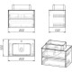 Комплект мебели светлый цемент 80 см Grossman Эдванс 108010 + GR-3031 + 208007