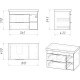 Комплект мебели дуб галифакс 81 см Grossman Форта 108004 + 30469 + 208002