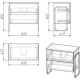 Комплект мебели дуб сонома/белый 87 см Grossman Солис 108502 + Y18298 + 209002