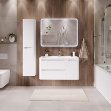 Комплект мебели белый глянец 100,1 см Grossman Адель 1010001 + 4627173210263 + 2010004