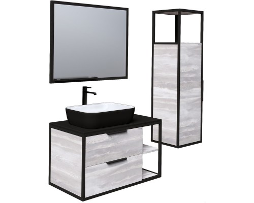 Комплект мебели шанико/черный 90 см Grossman Лофт 109002 + GR-4041BW + 209001