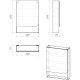 Комплект мебели бетон/белый глянец 61 см Grossman Инлайн 106004 + 16413 + 206002