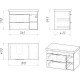 Комплект мебели темный дуб 81 см Grossman Форта 1080042 + 30469 + 2080022