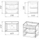 Комплект мебели бетон пайн/белый глянец 60,3 см Grossman Талис 106010 + 4627173210164 + 206006