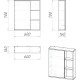 Комплект мебели темный дуб 61 см Grossman Форта 1060052 + 16413 + 2060032