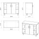 Комплект мебели дуб сонома/белый матовый 97,6 см Grossman Флай 101001 + 501001 + GR-3013 + 201001