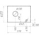 Комплект мебели дуб сонома/серый матовый 57 см Grossman Флай 106002 + 506002 + GR-3014 + 206001