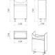 Тумба с раковиной дуб сонома/белый глянец 51 см Grossman Поло 105004 + 659