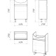 Комплект мебели дуб сонома/белый глянец 51 см Grossman Поло 105004 + 659 + 204701