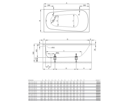 Стальная ванна 170x70 см Bette Form 3970-000 AD,PLUS,AR с покрытием Anti-Slip и Glase-Plus