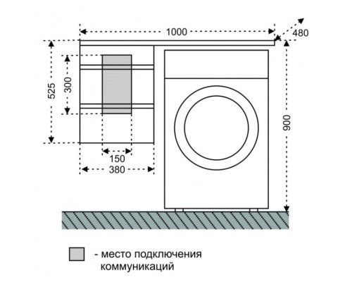 Тумба белый глянец 38 см Санта Марс 227004