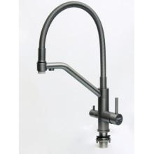 Смеситель для кухи с подключением под фильтр Hansen HN15056-P графит