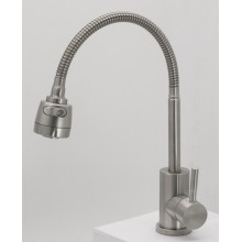 Смеситель для кухни из нержавеющей стали с гибким изливом Hansen HN52032-G сатин