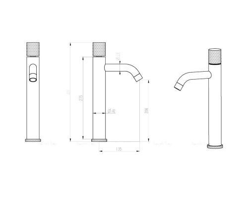 Смеситель для раковины Boheme Stick 122-BB