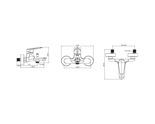 Смеситель для ванны Jacob Delafon Elite E32909-CP + E32910-CP