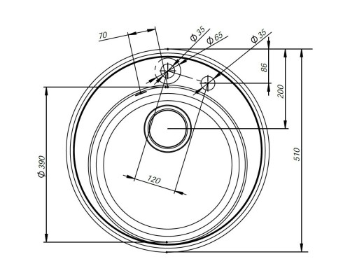 Кухонная мойка серый IDDIS Kitchen G K02G511I87