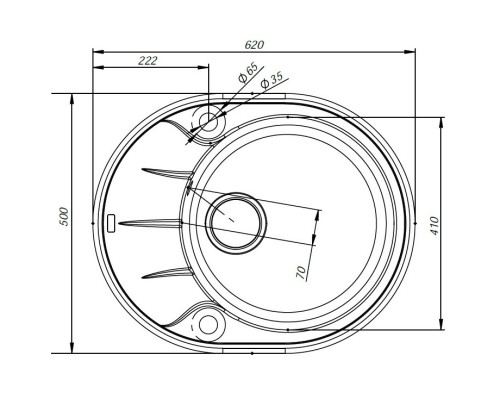 Кухонная мойка черный IDDIS Kitchen G K06B621I87