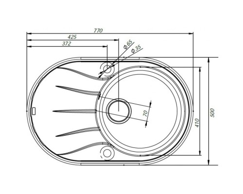 Кухонная мойка шоколад IDDIS Kitchen G K18C771I87