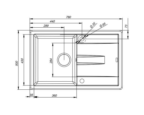 Кухонная мойка шоколад IDDIS Vane G V33C781I87